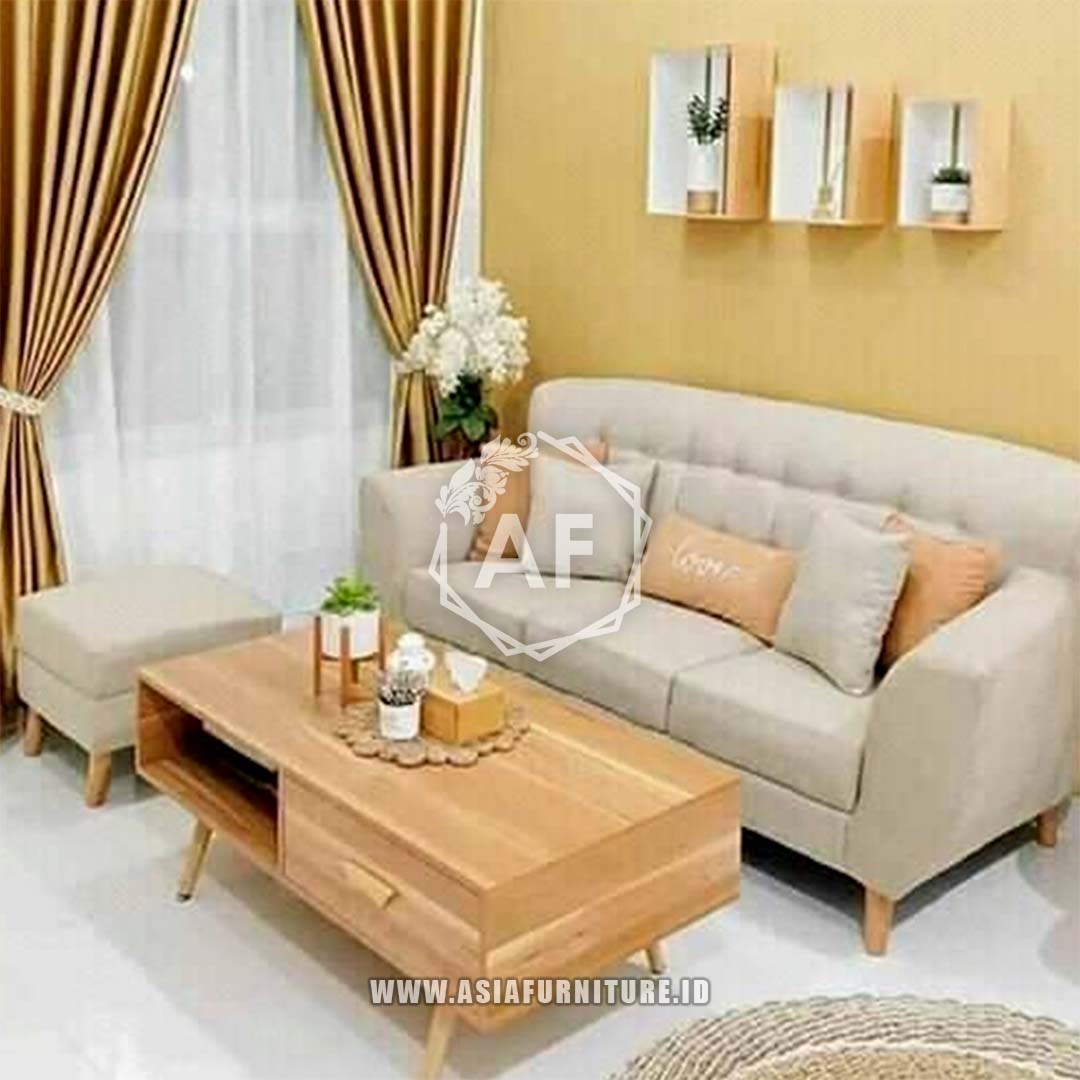 Kursi Tamu Sofa Grey Minimalis Retro Asia Furniture Living