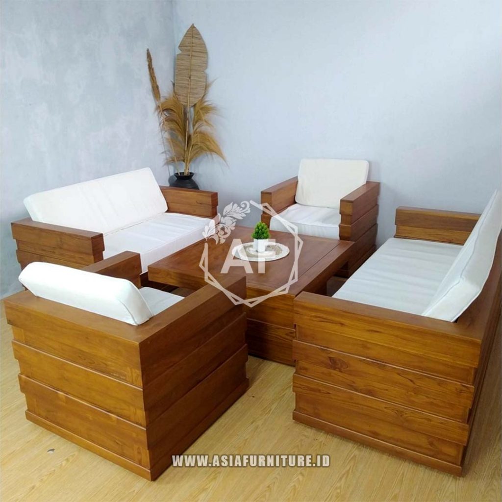 Kursi Tamu Box Jati Modern