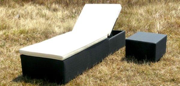 Sun Lounger Rotan Sintetis Outdoor